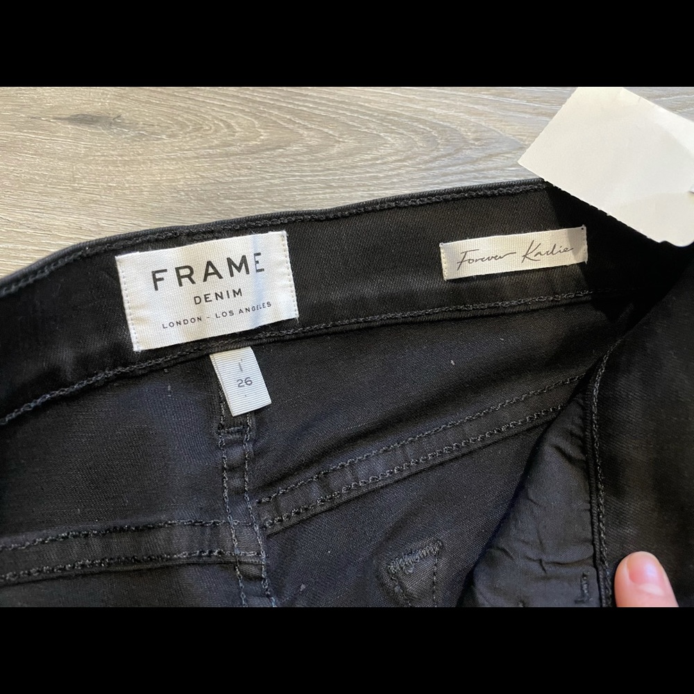 NWT Frame Denim black jeans size 26 - Picture 5 of 6